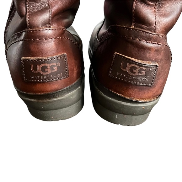 Ugg Australia wool and leather water proof knee high boots. Size 7 womens - Picture 6 of 9